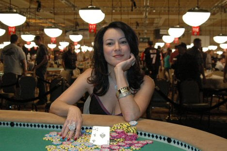 Jennifer Tilly at a World Series of Poker table