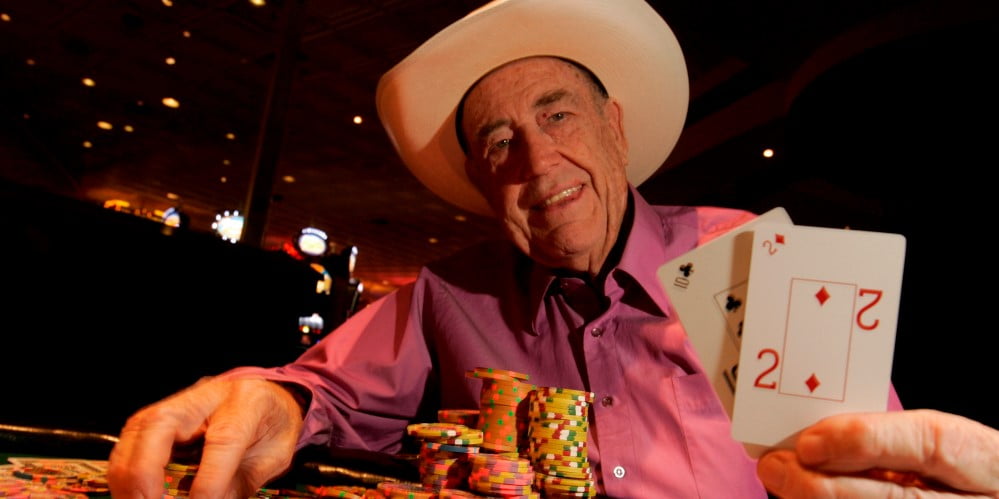 Doyle Brunson at the poker table during his playing career