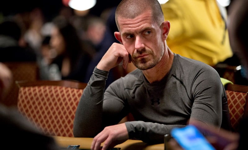 Gus Hansen at the table during his decline