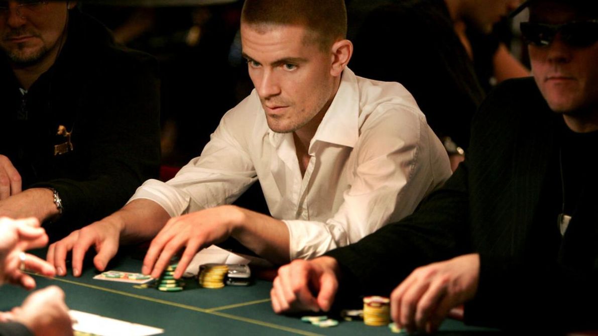 Gus Hansen at a televised poker table