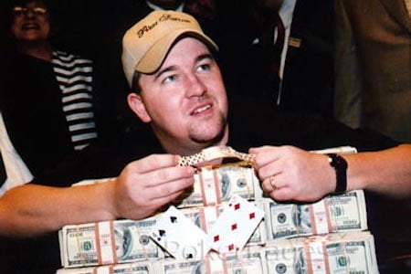 Chris Moneymaker winning the 2003 WSOP Main Event as an amateur