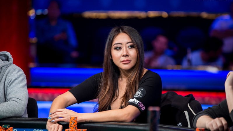 Maria Ho at the poker table during a tournament