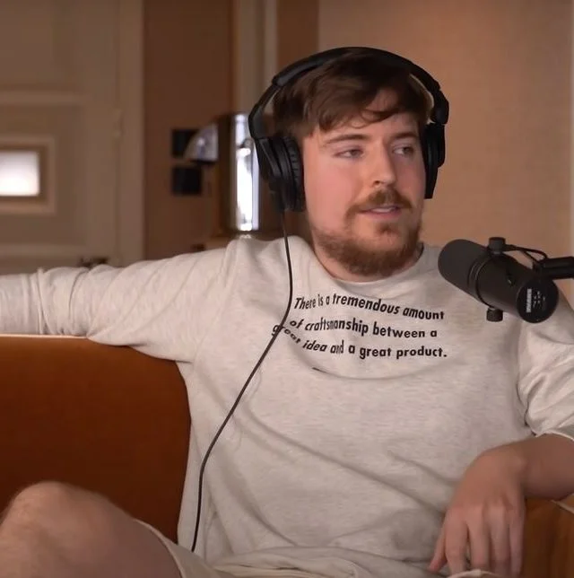 MrBeast on a podcast discussing gambling