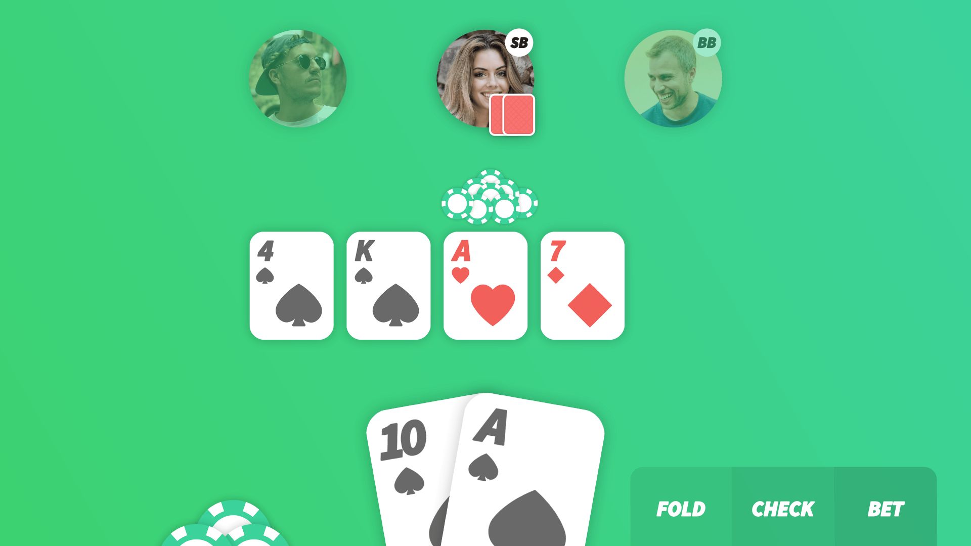 The turn in Texas Hold'em poker