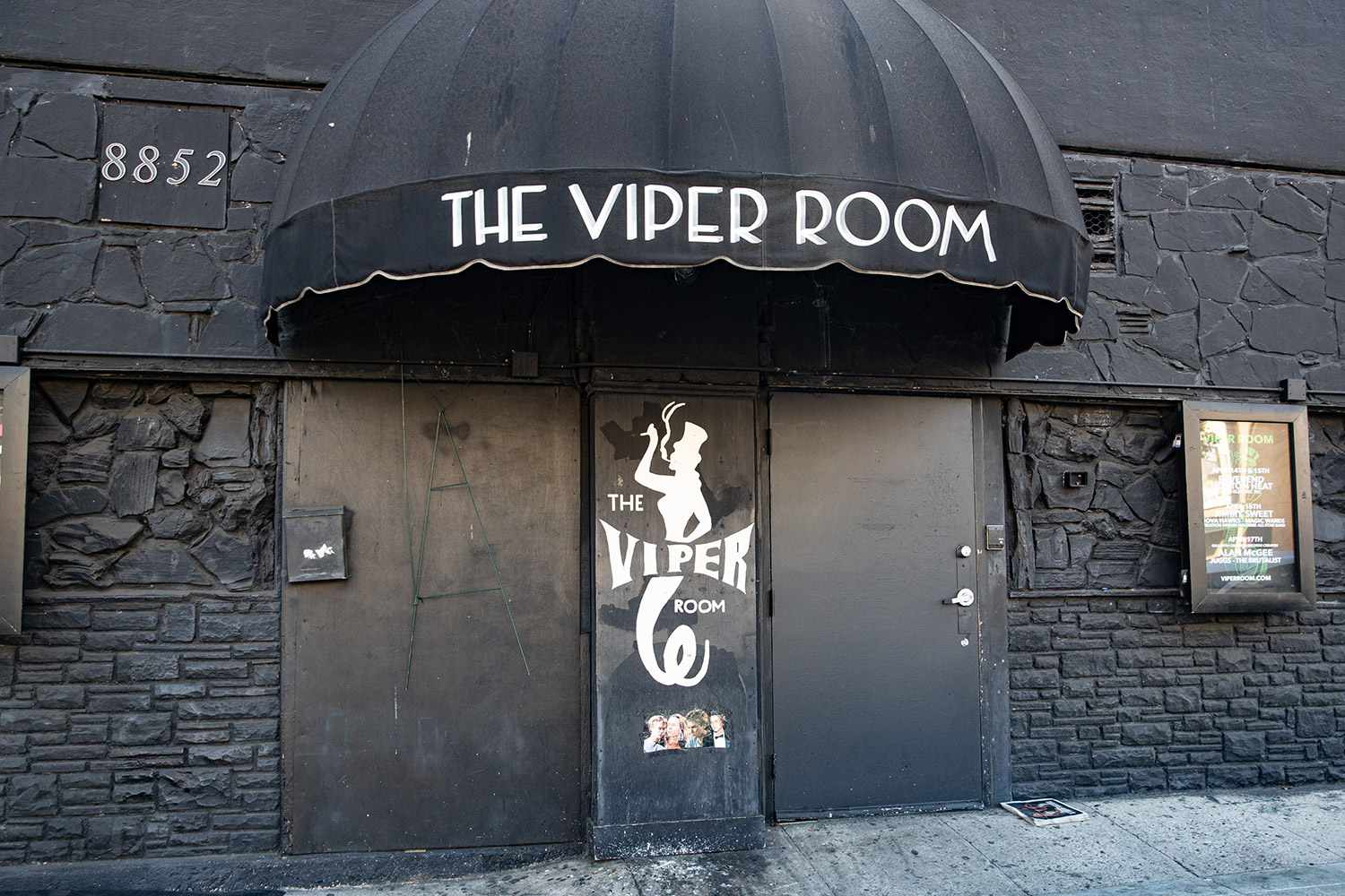 The entrance to the Viper Room on Sunset Boulevard